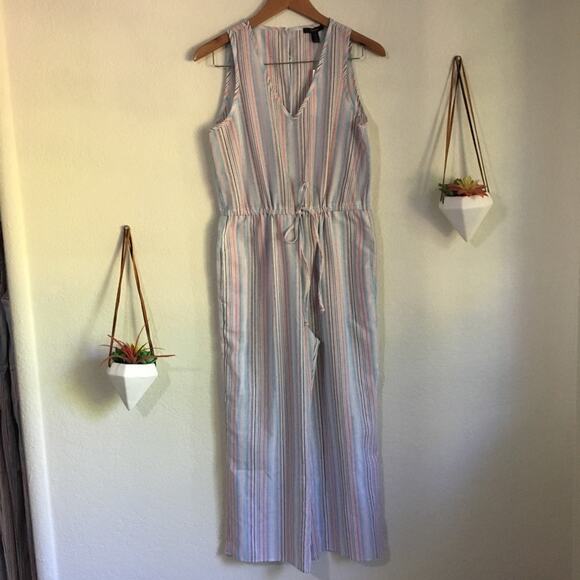 NWT Anthropologie | Drew pink striped jumpsuit - Picture 1 of 6